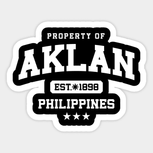 Aklan - Property of the Philippines Shirt (WHITE) Sticker